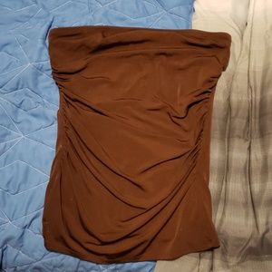 Brown tube top